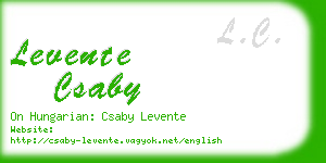 levente csaby business card